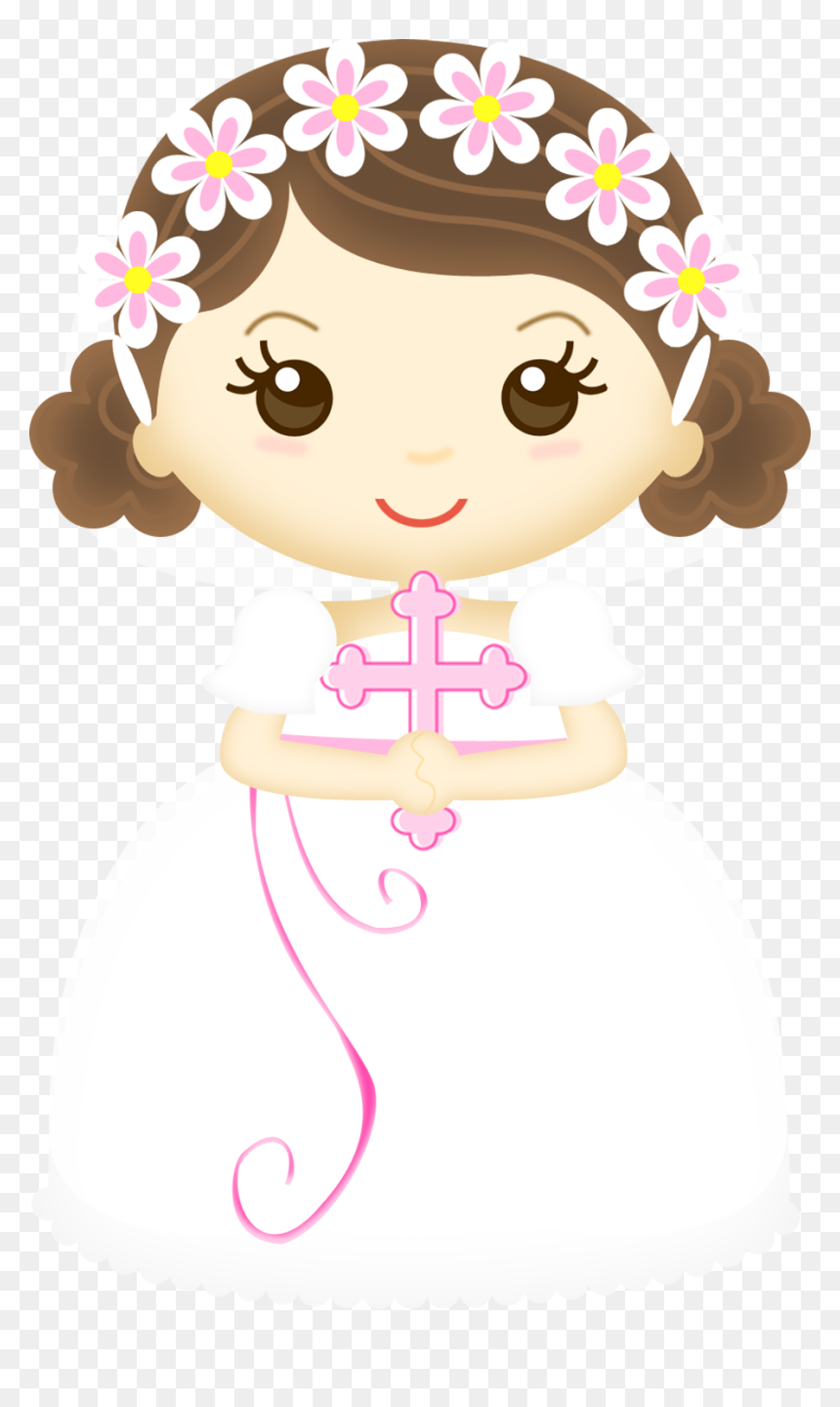 First Communion Clipart Free Purple, HD Png Download - molduras batizado png