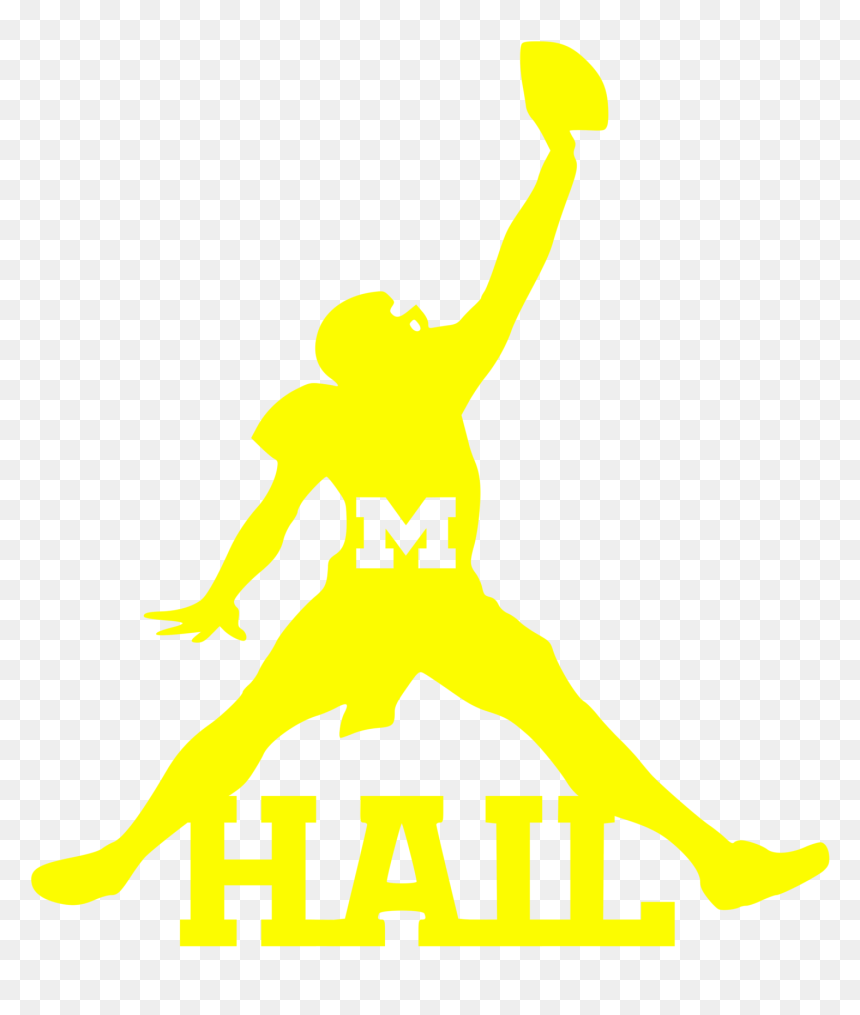 Michigan Logo Jumpman - Graphic Design, HD Png Download - jumpman png