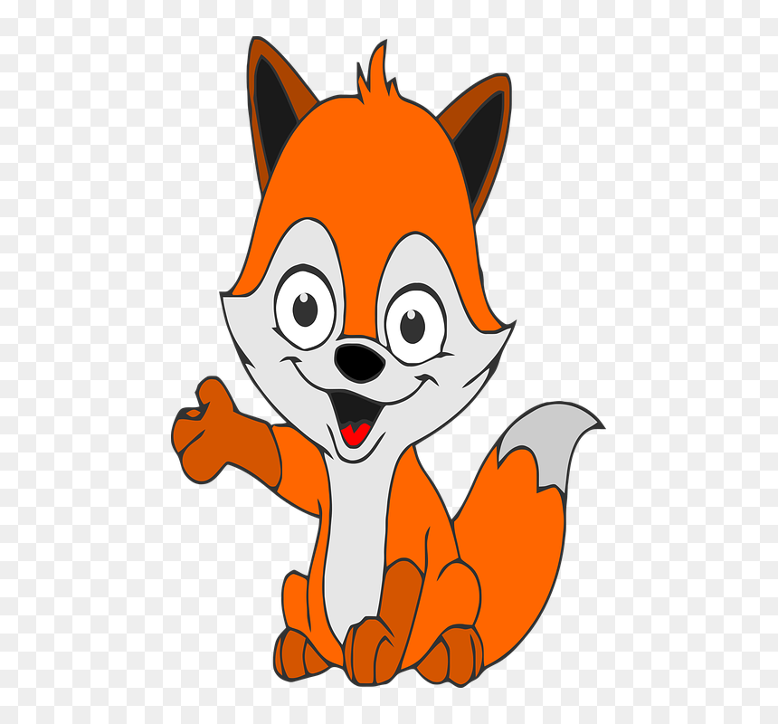Fox, Animal, Predator, Wildlife - Cartoon, HD Png Download - fox face png