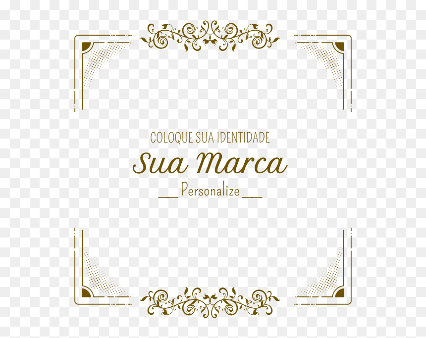 Document, HD Png Download - moldura dourada arabescos png