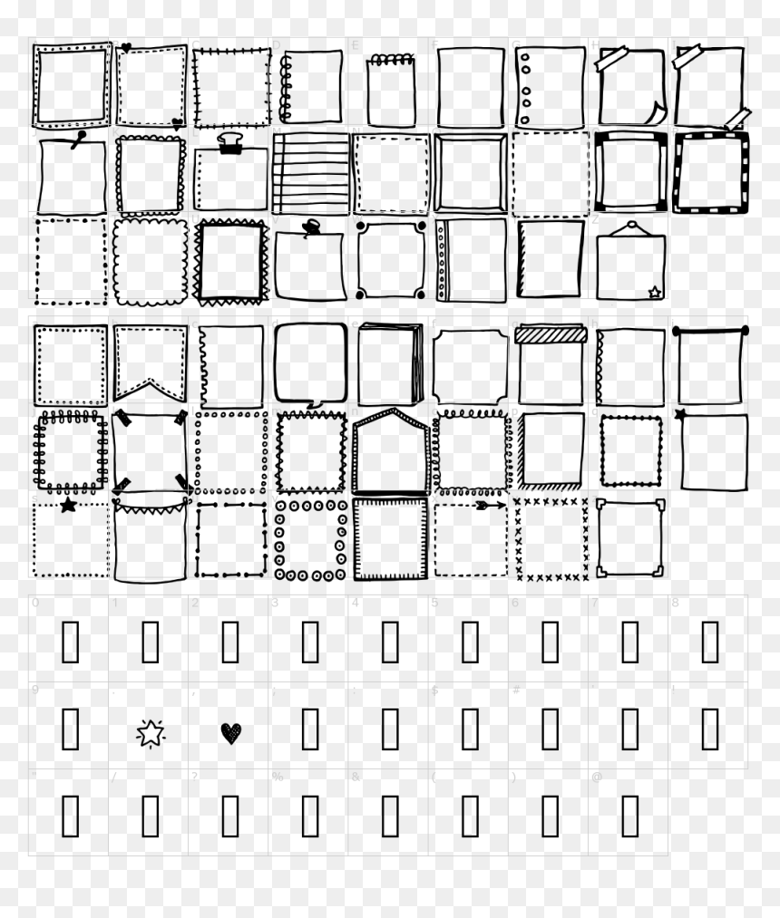 Number, HD Png Download - doodle frames png