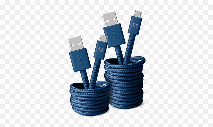 Fabriq Micro Usb Cable Indigo - Fresh N Rebel Fabriq Micro Usb Cable 3m, HD Png Download - aux cord png