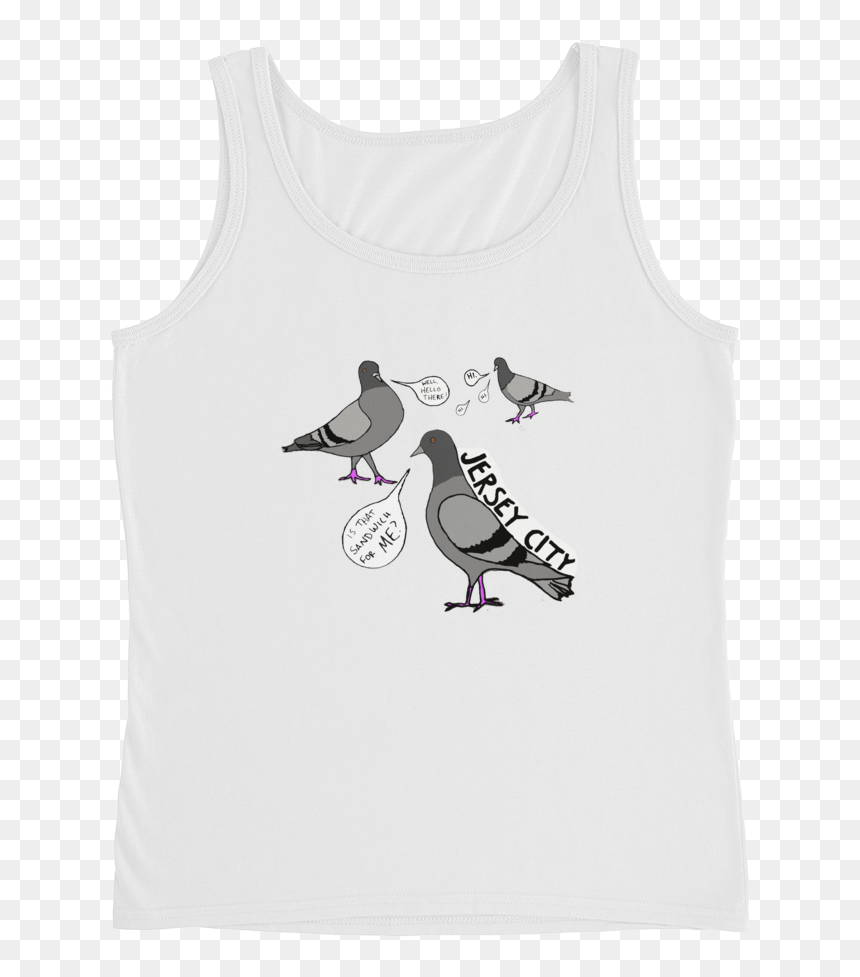Image Of Jersey City Pigeons Are Kind Of Jerks - Northern Mockingbird, HD Png Download - white tank top png