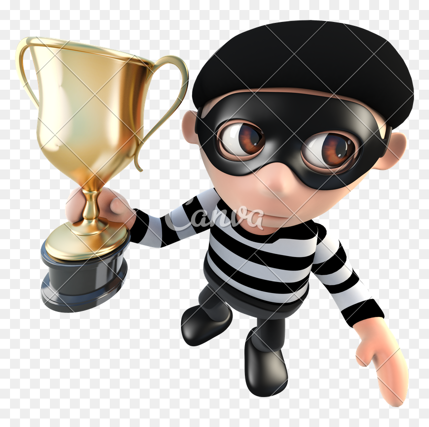 Clip Art Cartoon Trophy - Camera Thief, HD Png Download - trophy clipart png