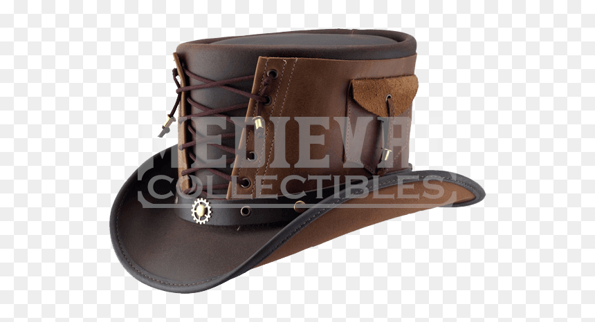 Clip Art Brown Top Hat - Sandal, HD Png Download - steampunk hat png