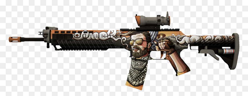 Sg 553 Csgo Png, Transparent Png - smoking gun png