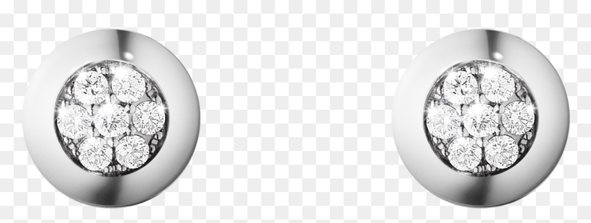 White Gold With Brilliant Cut Diamonds - White Gold, HD Png Download - gold earring png