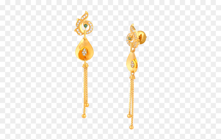 Earrings, HD Png Download - gold earring png