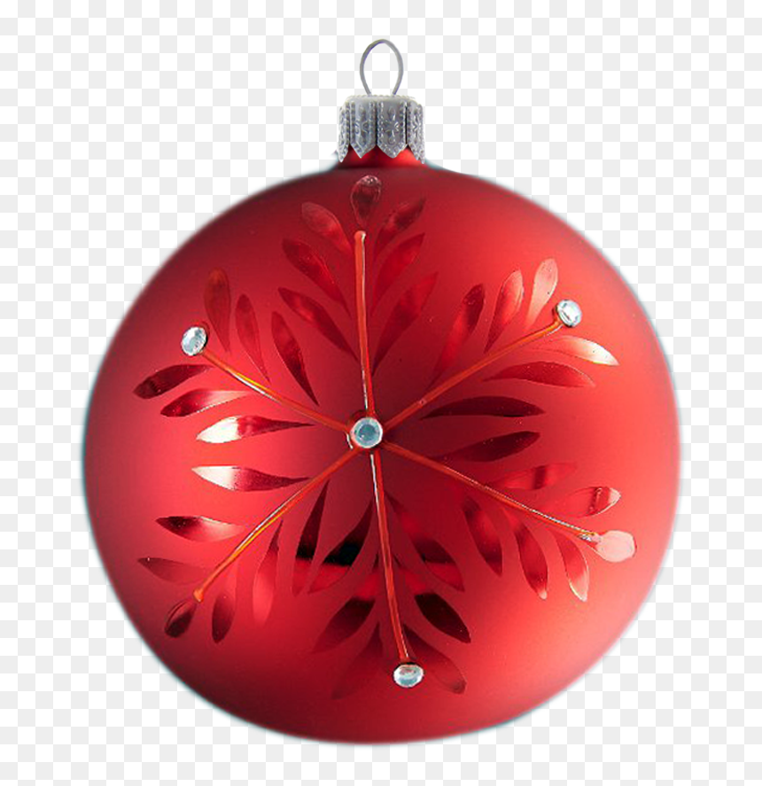Christmas Ball, HD Png Download - red snowflake png