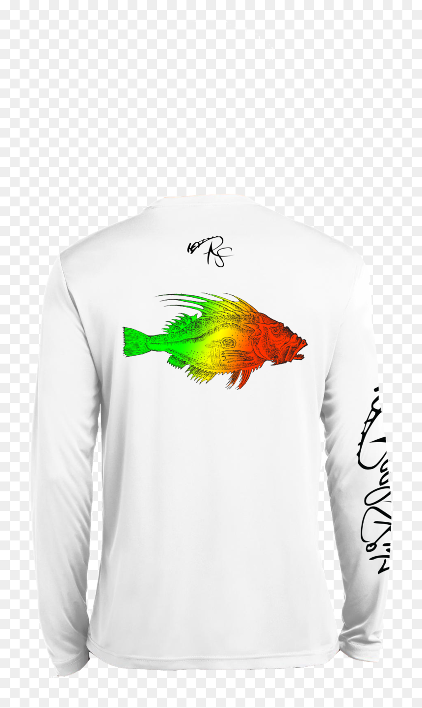 Transparent Rainbow Trout Png - Long-sleeved T-shirt, Png Download - rainbow trout png