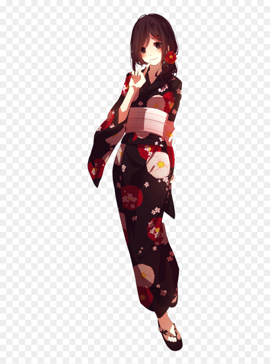 Thumb Image - Anime Girl Kimono Png, Transparent Png - kimono png