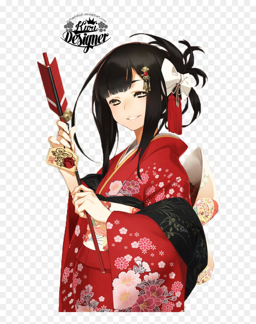 Mob Max - Girl Kimono Anime Png, Transparent Png - kimono png