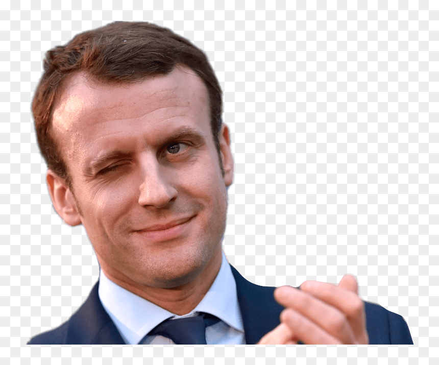 Emmanuel Macron Guiñando El Ojo - Emmanuel Macron Png, Transparent Png - ojo png