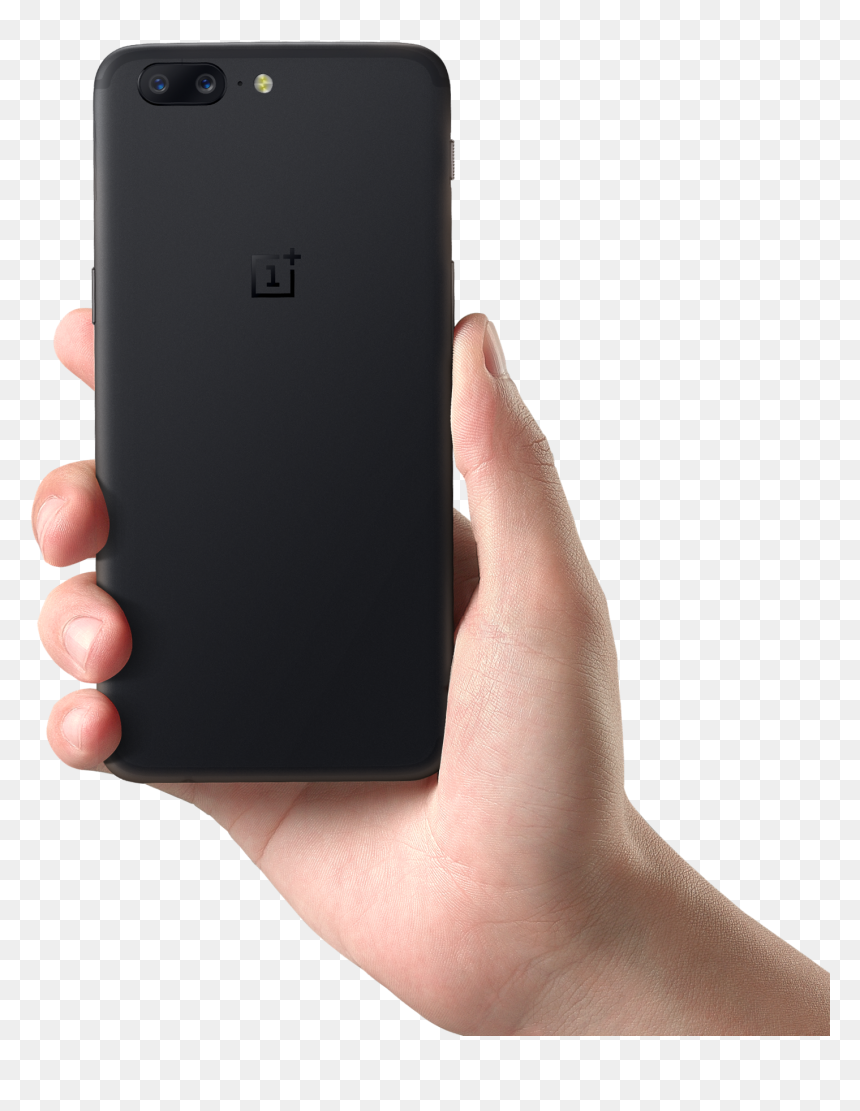 Oneplus 5t Price India, HD Png Download - hand with phone png