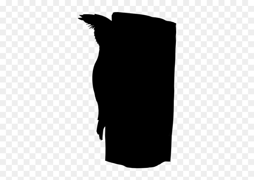 Black Woodpecker In The Tree Png Transparent Background - Silhouette, Png Download - woodpecker png