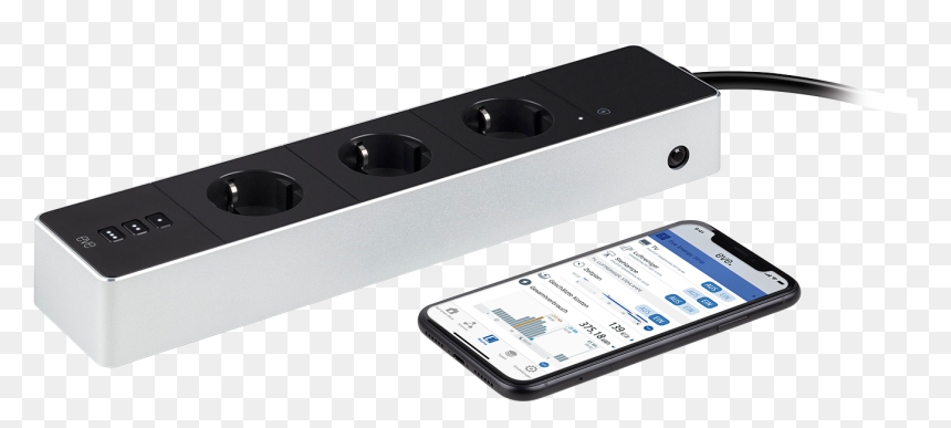 Eve Home 10eaz8301 Wi-fi Socket Strip 3x Black, HD Png Download - black strip png