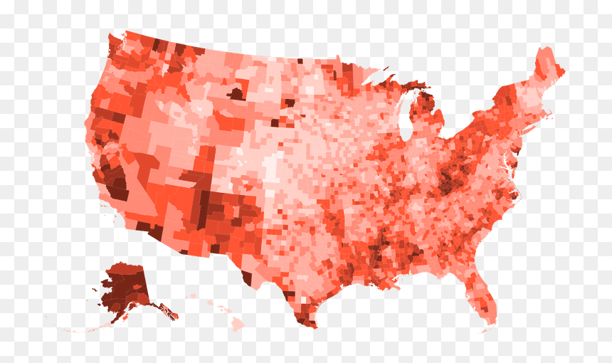 Unemployment Rate Us Map, HD Png Download - blank map of usa png