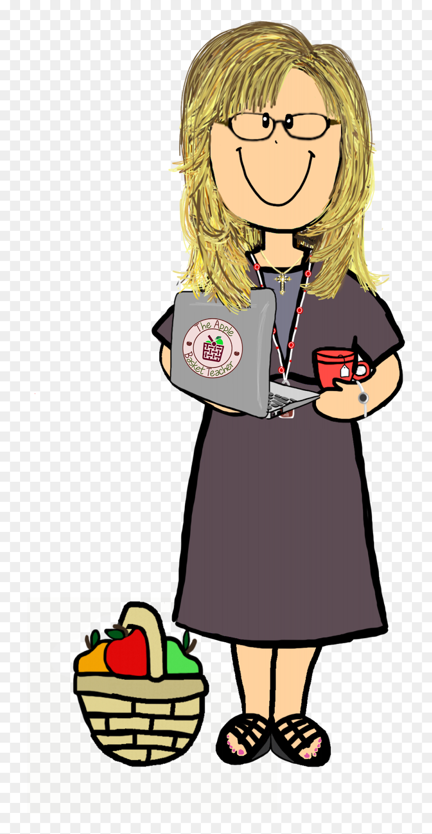 The Apple Basket Teacher - Mini Me Teacher, HD Png Download - teacher clip art png