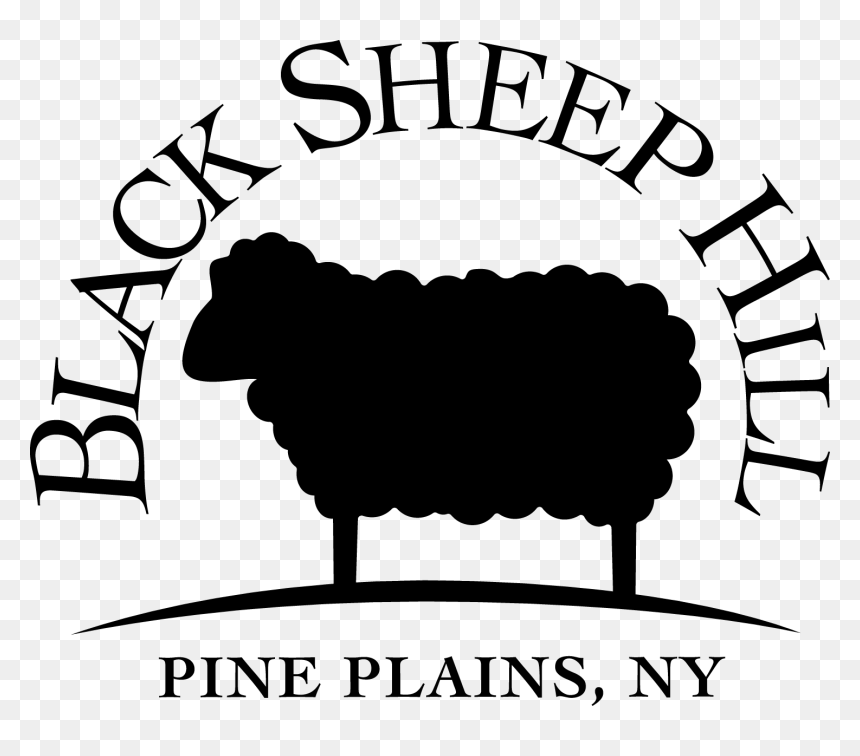 Sheep Clipart Fat Sheep - Black And White Clip Art Farm Hill, HD Png Download - sheep clipart png