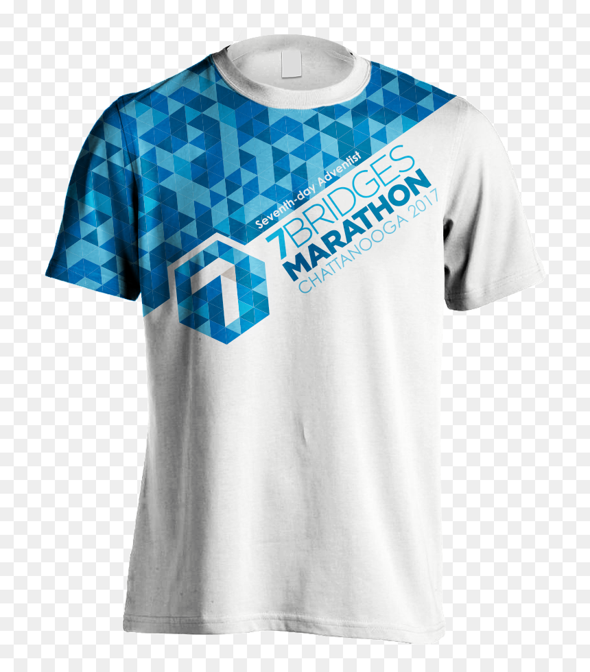 2017 7b Full Shirt - Blue Marathon Jersey Design, HD Png Download - blue t shirt png