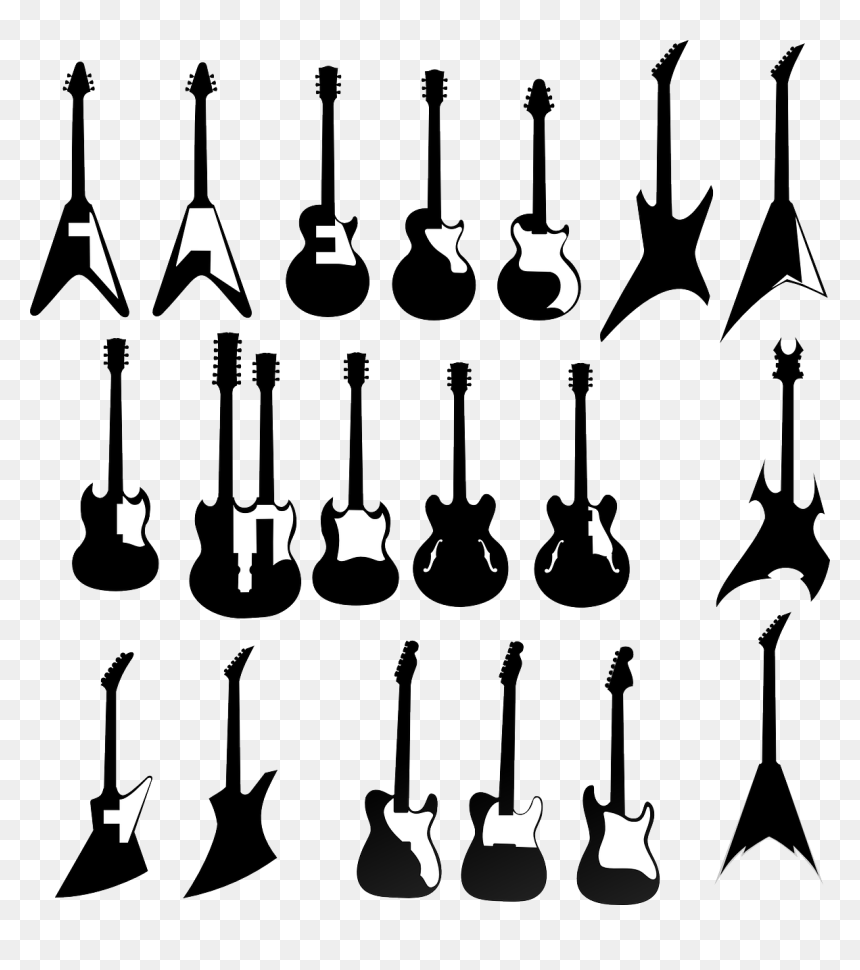 Shape Of Electric Guitar, HD Png Download - guitars png