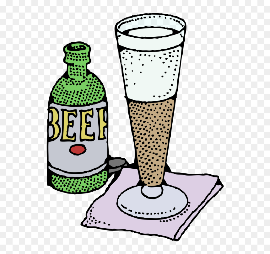 Artwork,tableware,line - Beer Clip Art, HD Png Download - beer bottle clip art png