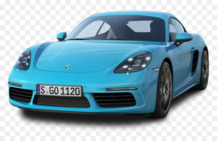 Porsche 718 Cayman S Blue Car Png Image - Blue Porsche 718 Cayman, Transparent Png - blue car png