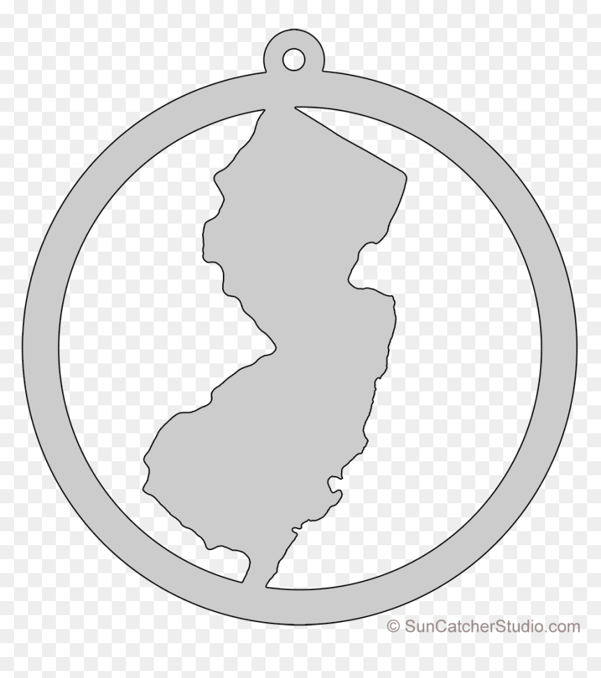 New Jersey On Circle, HD Png Download - new jersey outline png