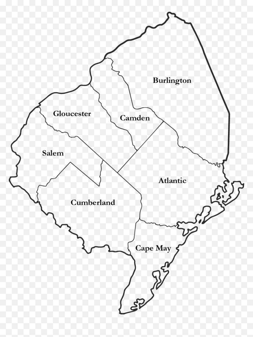 Map, HD Png Download - new jersey outline png