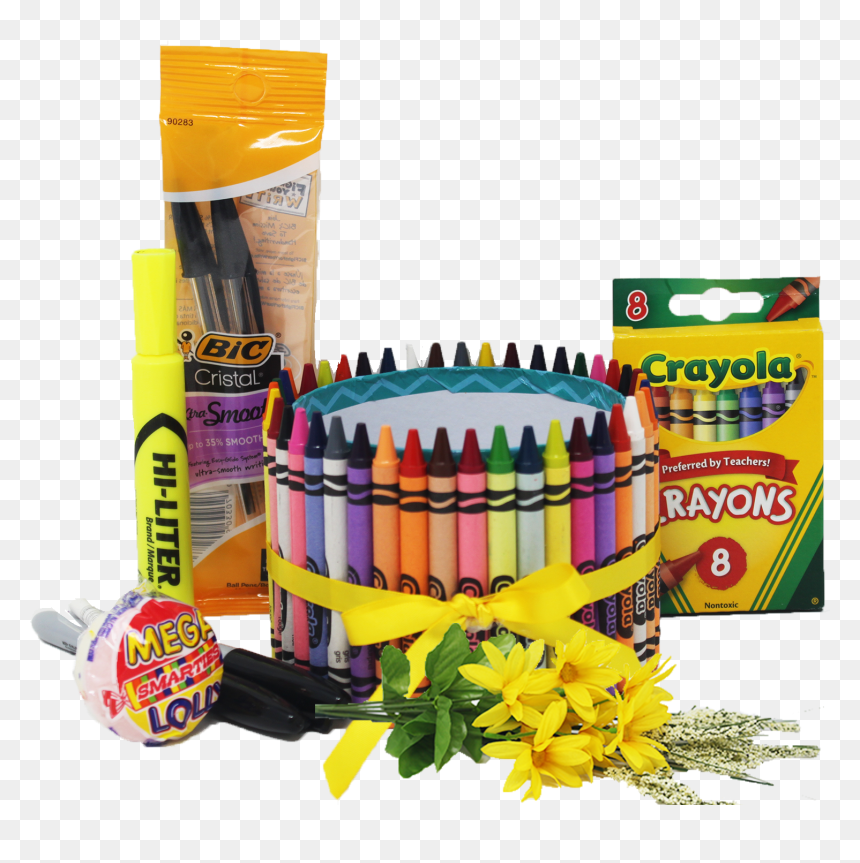 Teacher Appreciation Crayon Bouquet Contents - Baby Toys, HD Png Download - crayon box png