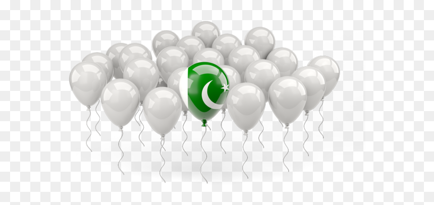 Balloon With Flag - Qatar Flag Balloon Png, Transparent Png - party flags png
