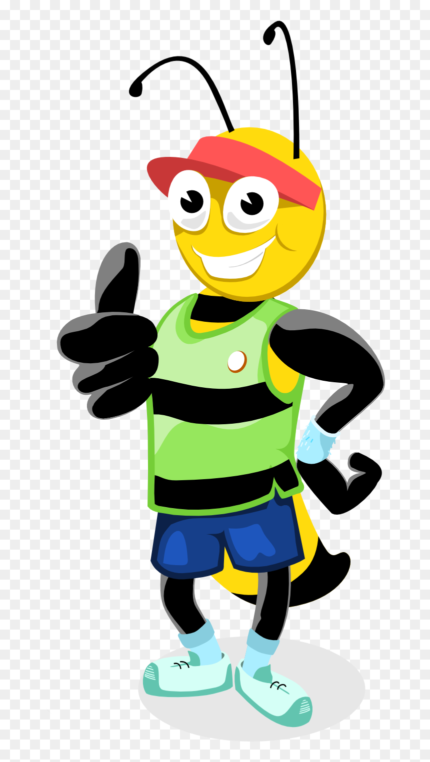 Transparent Fitness Clip Art - Honeybee Animation, HD Png Download - bee clip art png