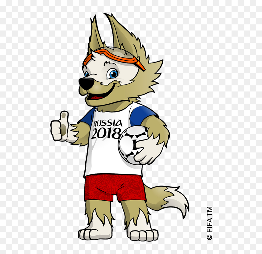 Fifa Cup Official 2018 World Zabivaka Russia Clipart - Fifa World Cup 2018 Mascot Png, Transparent Png - russia 2018 logo png