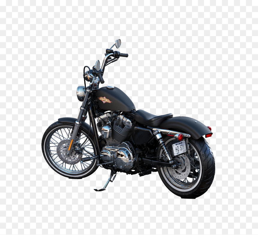 Chopper Motorcycle Png -2013 Harley Davidson Sportster - Yellow Motorcycle White Wall Tires, Transparent Png - harley davidson motorcycle png