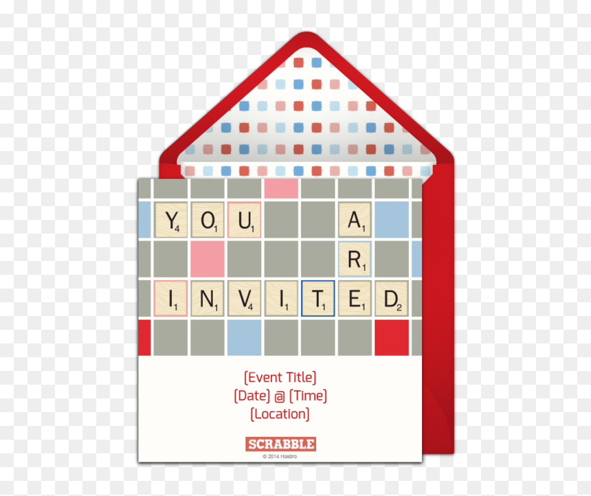 Scrabble Invitation, HD Png Download - scrabble png