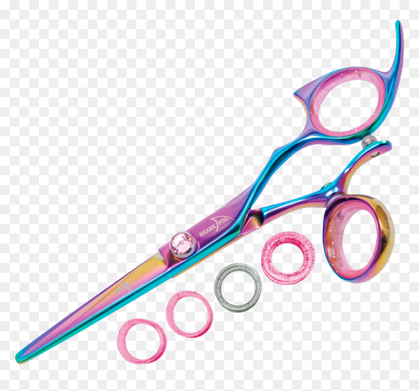 Black Shark Fin Swivel Shears, HD Png Download - hair shears png