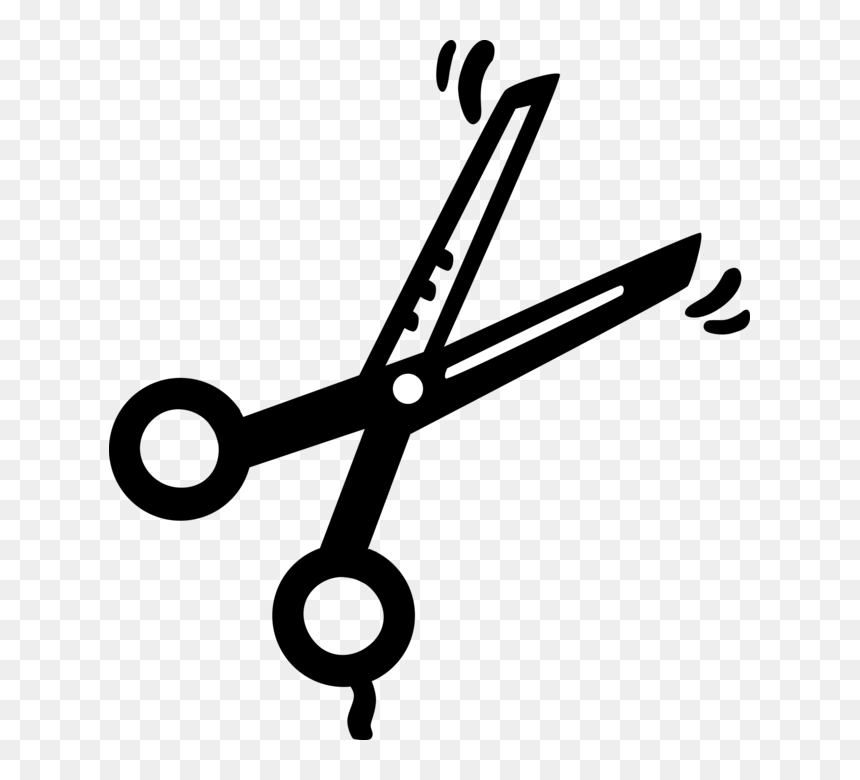 Scissors For Cutting Vector Image Illustration Of - 剪刀 插图, HD Png Download - hair shears png