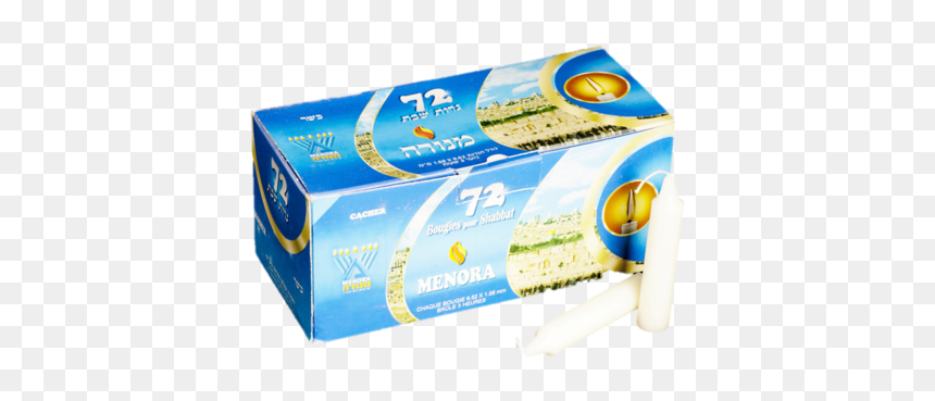 Menora Shabbat Candles 72 "
 Class= - Box, HD Png Download - menora png