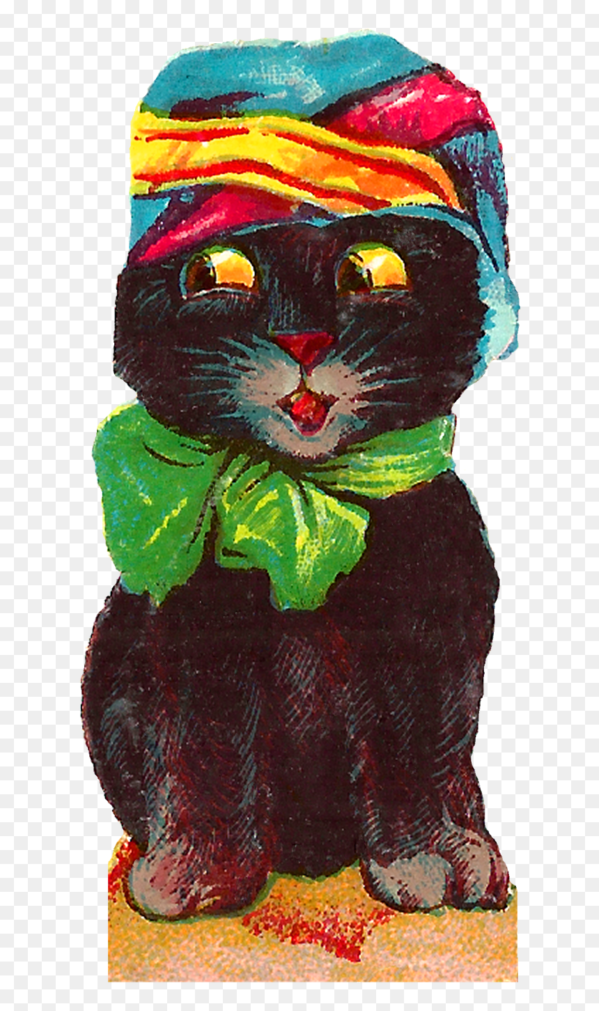 Transparent Halloween Black Cat Png - Domestic Short-haired Cat, Png Download - halloween black cat png