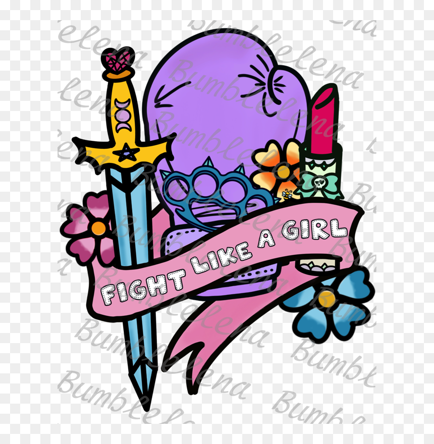 Clip Art, HD Png Download - fight like a girl png
