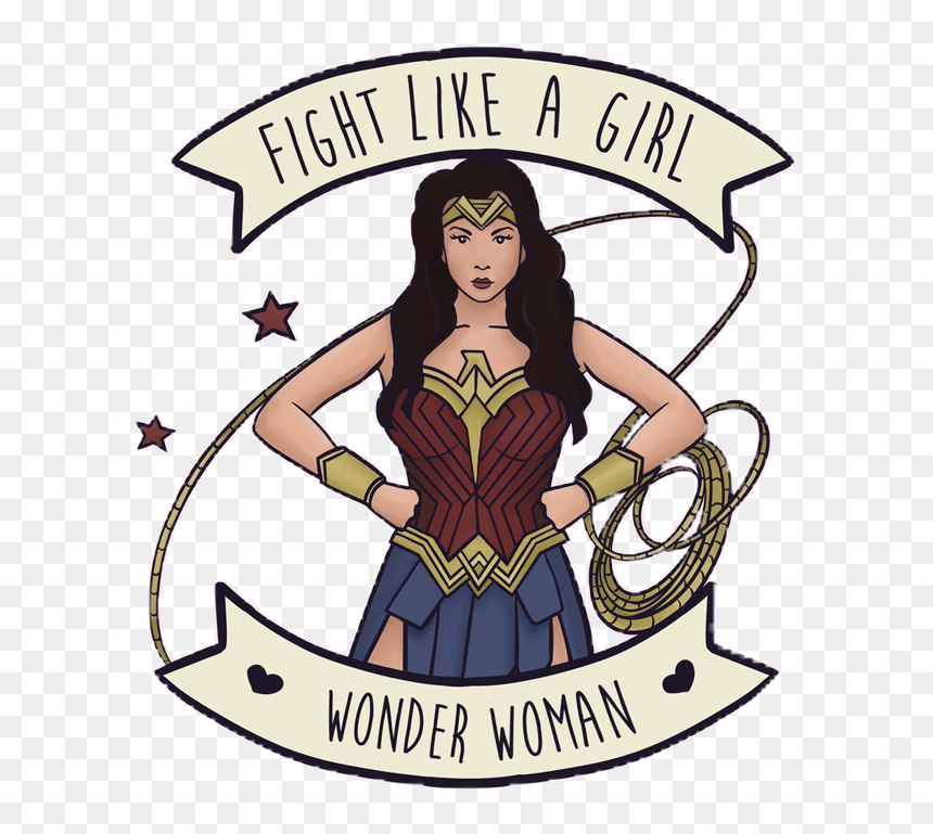 Fight Like A Girl Wonder Woman, HD Png Download - fight like a girl png
