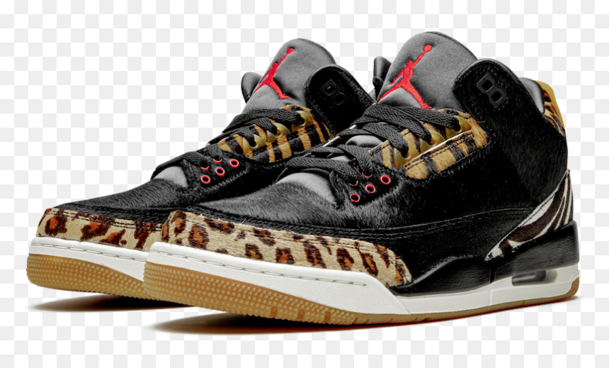 Nike Air Jordan Iii, HD Png Download - animal print png