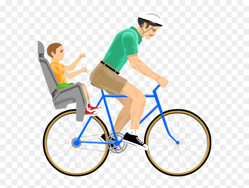 Happy Wheels Bike Dad, HD Png Download - happy guy png
