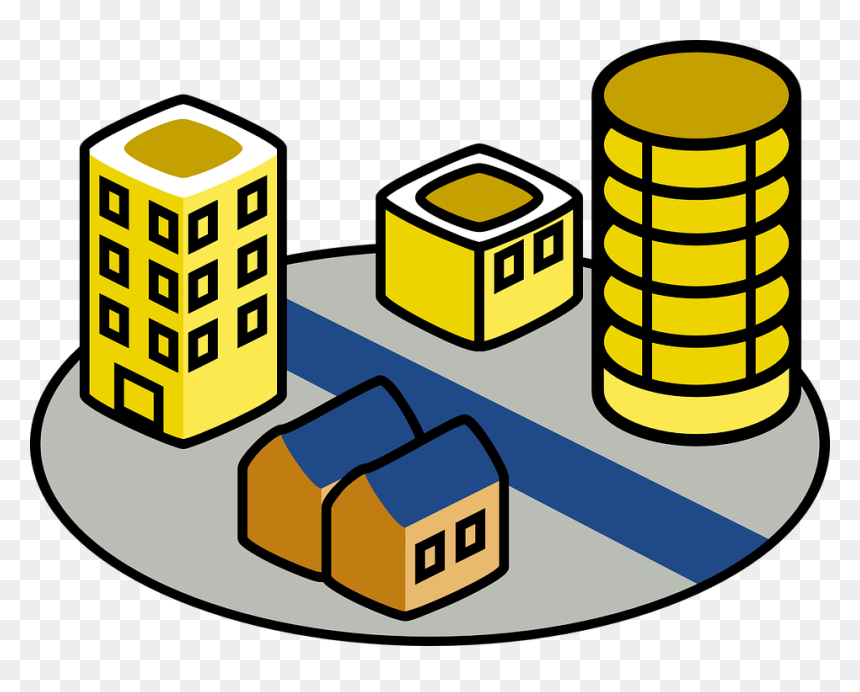 City, Apartment, Cityscape, Residential, Flats, Estate - Office Building Clip Art, HD Png Download - city clipart png