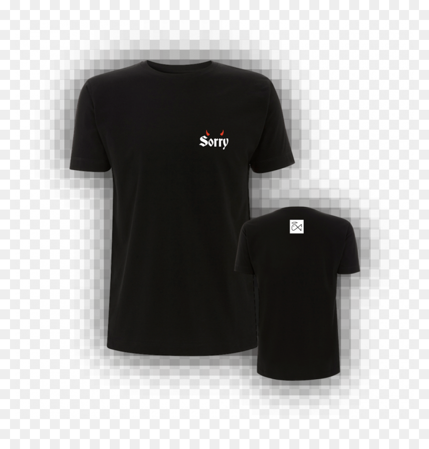 Devil Horns Black Tee - Active Shirt, HD Png Download - devil horns.png