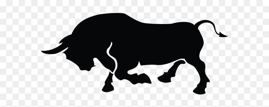 Pit Bull Cattle Clip Art - Bull Silhouette, HD Png Download - bull vector png
