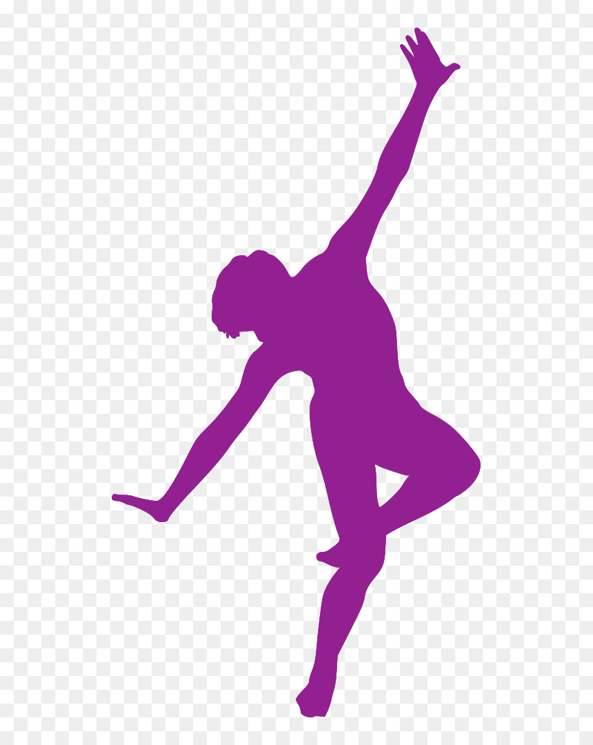 Purple Gymnast Silhouette Png Clipart , Png Download - Vector Male Dancer Silhouette, Transparent Png - gymnast silhouette png
