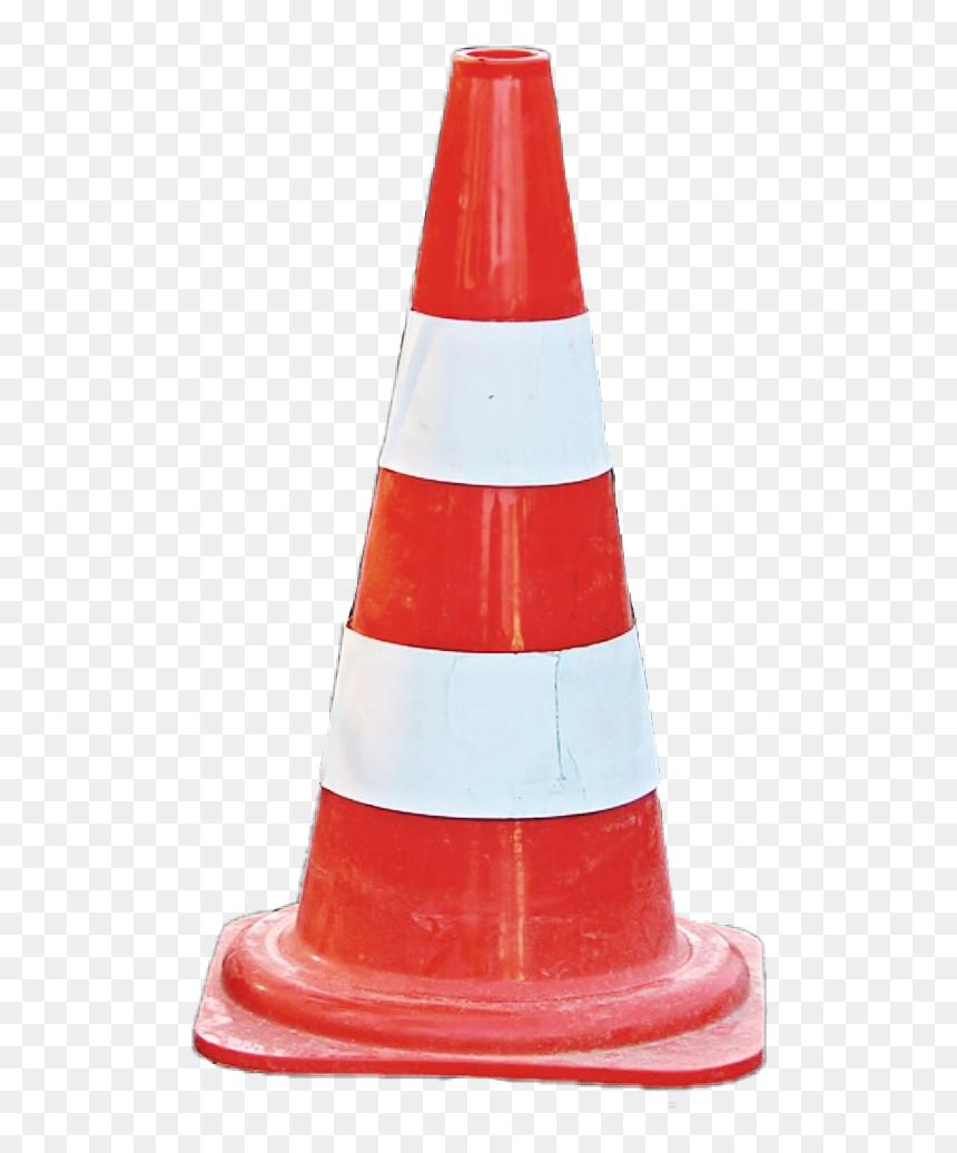#hazard #cone #orange #street #reflective #white #construction, HD Png Download - construction cone png