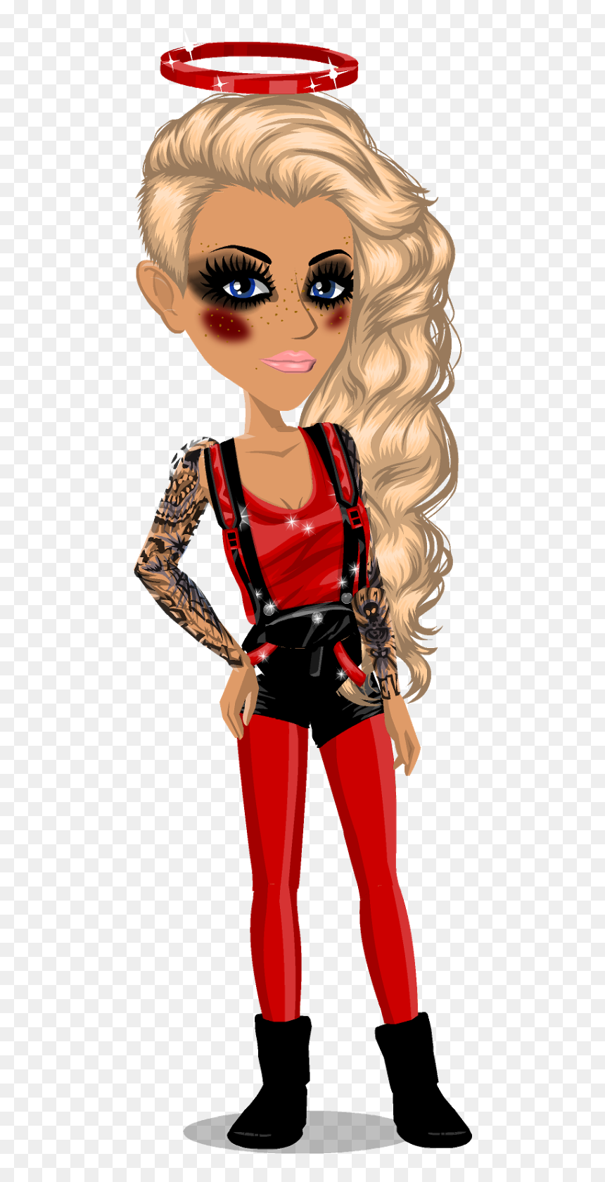 I Am Totally In Love With This Rocker Chic Devil Girl - Moviestarplanet Rocker Tattoo, HD Png Download - rocker png