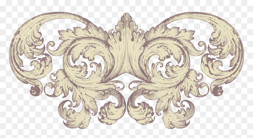 Decorative Engraving Arts Filigree Wedding Scroll Clipart - Vintage Baroque Ornaments Vector, HD Png Download - scroll png image